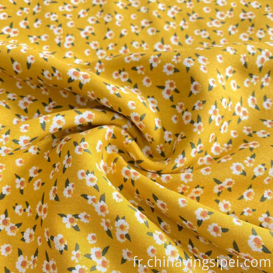 Tissu à 100% à décharge imprimée imprimé civil viscose tissu 30s 120gsm de marchandises prêtes